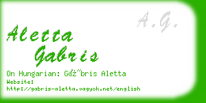 aletta gabris business card